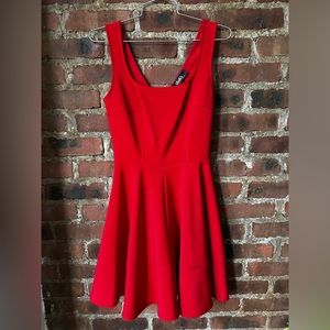 Red flirty dress